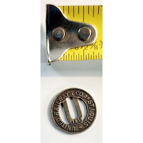 4 United Railways Co. Fare Tokens St. Louis (1) 1918 (3) 1919 - Picture 11 of 11